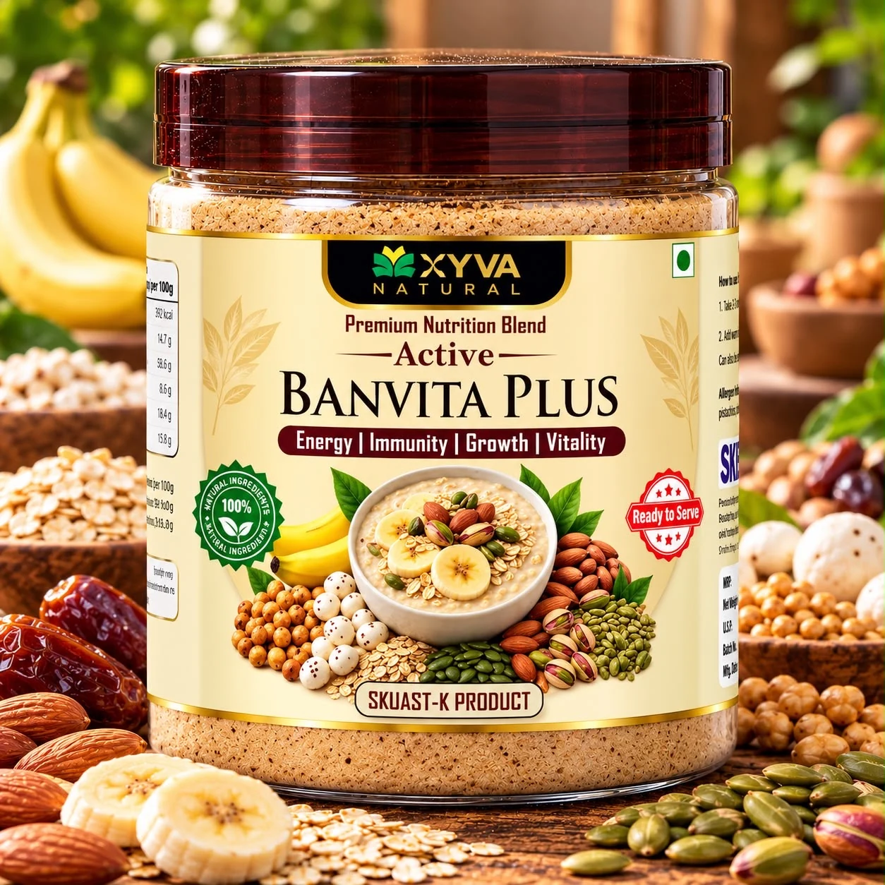Active Banvita Plus jar and ingredients